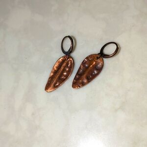 Bronze leaf earrings